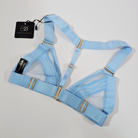 Honey Birdette Linda C Light Blue Strappy Bralette Lingerie Size XS - Picture 5 of 6